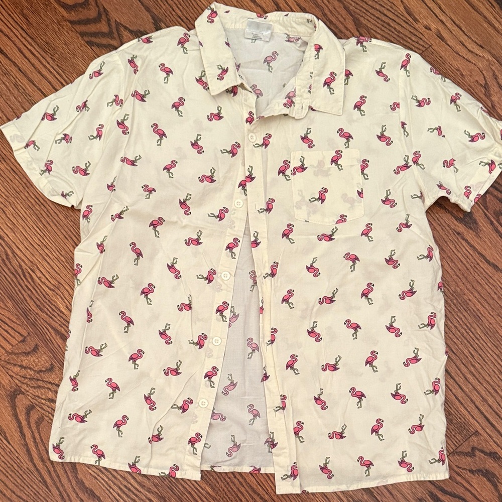 Flamingo Print Men's Shirt